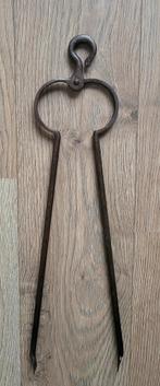 Oude gietijzeren haardtang, Ophalen of Verzenden