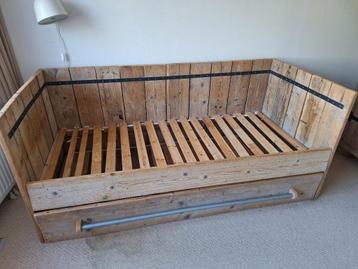 houten bed (steigerhout) met matras