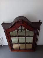 Vintage houten wand vitrinekastje, Huis en Inrichting, Kasten | Vitrinekasten, Ophalen, 50 tot 100 cm, Minder dan 100 cm, 25 tot 50 cm