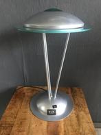 Vintage Ufo Tafellamp Jaren 80 Metallic Zilver, Metaal, Vintage/Retro, Ophalen of Verzenden, Zo goed als nieuw