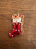 Kerst sok broche, Ophalen of Verzenden, Nieuw, Overige materialen