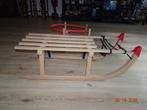 Houten winter slee met leuning, Ophalen of Verzenden, Rugleuning, Zo goed als nieuw, Hout