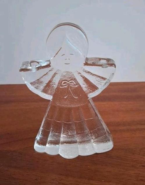 Vintage kandelaar ijsglas engel, Antiek en Kunst, Antiek | Glas en Kristal, Ophalen of Verzenden