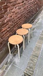 Krukjes industrieel 3 stuks schoolkrukjes, Ophalen, Gebruikt, IJzer