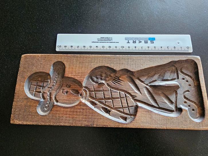 Houten Speculaasplank / Koekplank - Figuur, Antiek en Kunst, Kunst | Beelden en Houtsnijwerken, Ophalen of Verzenden