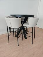 Eethoek bartafel met barstoelen kave home, 4 krukken, Ophalen, Zo goed als nieuw, 60 tot 90 cm