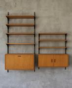 Uniek vintage mid-century wandmeubel - 2 delen, Huis en Inrichting, Kasten | Wandmeubels, Ophalen