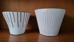 retro bloempot vintage planten pot als nieuw, Rond, Ophalen of Verzenden, Zo goed als nieuw, Minder dan 25 cm