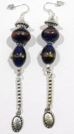 leuke hand gemaakte Oorbellen met blauwe Italiaanse kralen, Marktplaats@koningsieraden.nl, Overige materialen, Hangers, Nieuw