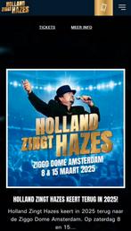 Holland zingt Hazes 2 veldkaarten voor 16 maart, Tickets en Kaartjes, Concerten | Nederlandstalig, Maart