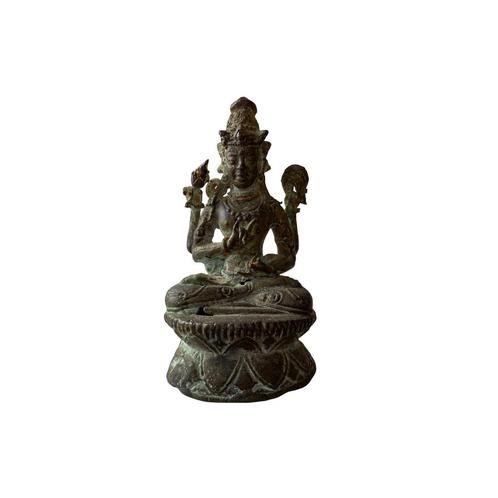 Antiek Boeddhabeeld – Tibetaanse Bodhisattva ca. 1700–1800, Huis en Inrichting, Woonaccessoires | Boeddhabeelden, Gebruikt, Ophalen of Verzenden