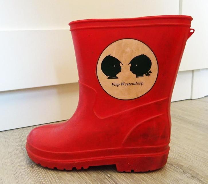 Rode regenlaarsjes / kaplaars Jip en Janneke - rood- maat 22, Kinderen en Baby's, Kinderkleding | Schoenen en Sokken, Gebruikt