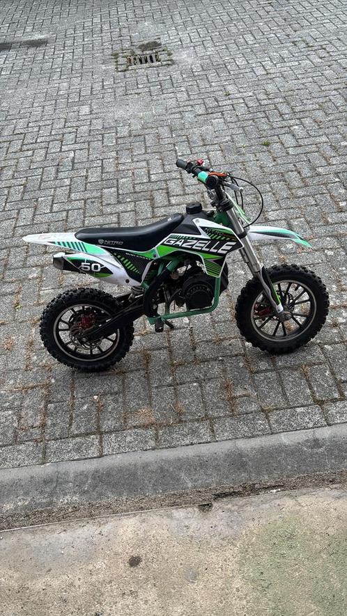 Nitro Gazelle 50cc Kinder Crossmotor, Fietsen en Brommers, Minibikes, Midibikes en Pitbikes, Zo goed als nieuw, Overige typen
