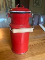 Melkbus emaille rood vintage 80s, Ophalen of Verzenden