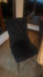 Eetkamer stoelen zwart, Huis en Inrichting, Stoelen, Ophalen, Gebruikt, Zwart, Stof