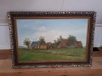 Schilderij: BolleHolle, gehucht in Friesland. Ferwerderadeel, Antiek en Kunst, Ophalen
