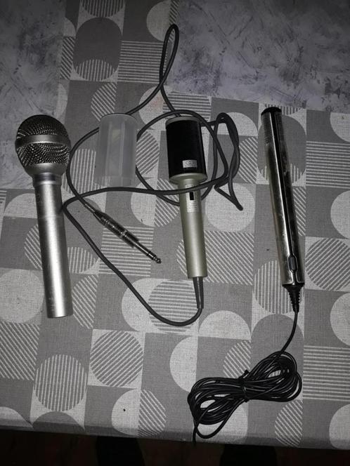 oude microfoons 3 stuks, Antiek en Kunst, Antiek | Tv's en Audio, Ophalen of Verzenden