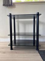 Stereo/tv tafel, Ophalen, 50 tot 100 cm, Zo goed als nieuw, Glas