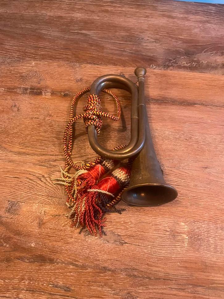 Antieke jachthoorn, Antiek en Kunst, Antiek | Overige Antiek, Ophalen of Verzenden