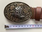 Western riem - buckle belt - cowboy riem - 121 cm, Echt leder, Ophalen of Verzenden, Zo goed als nieuw, 115 cm of meer