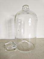 GROTE  Antieke Mondgeblazen Glazen Vogel Drinkfles Waterfles, Ophalen of Verzenden
