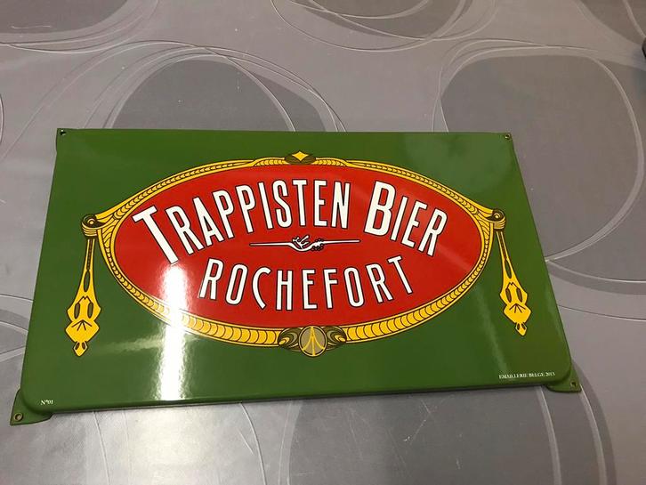 Rochefort trappist emaille reclamebord, Verzamelen, Merken en Reclamevoorwerpen, Zo goed als nieuw, Reclamebord, Ophalen of Verzenden