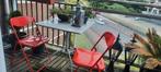 Balkonset: Tafel en 2 Klapstoeltjes, Tuin en Terras, Tuinsets en Loungesets, Gebruikt, Tuinset, Eettafel, Ophalen