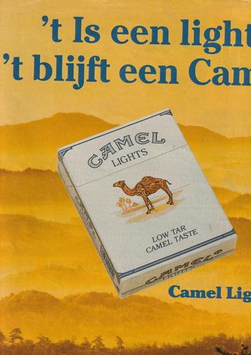 Retro reclame 1995 Camel sigaretten 't is een light beschikbaar voor biedingen