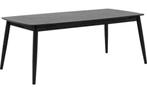 Eettafel Flora zwart gelakt, Modern design, Vijf personen of meer, Rechthoekig, Overige houtsoorten