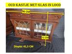 Kast Glas in Lood Vintage, Huis en Inrichting, Kasten | Vitrinekasten, 50 tot 100 cm, Minder dan 100 cm, 25 tot 50 cm, Gebruikt