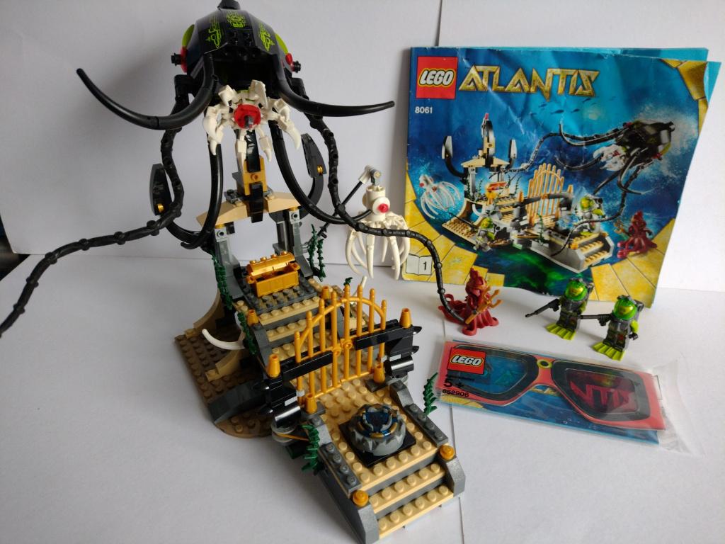 8061 Atlantis, Pijlinktvis Poort met 3D bril., Ophalen of Verzenden, Zo goed als nieuw, Lego