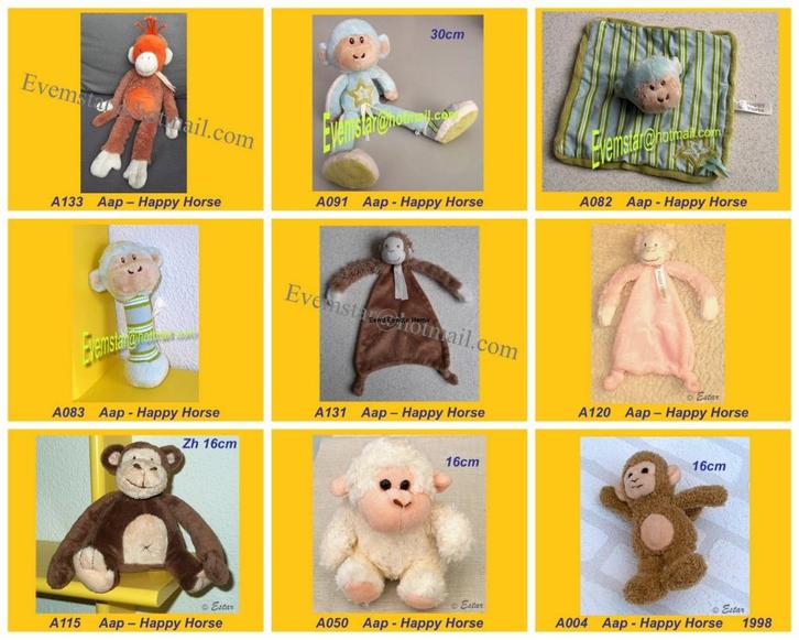 aap aapje Ty Russ Berrie Witte Reus Menzis Natalis ea merken, Kinderen en Baby's, Speelgoed | Knuffels en Pluche, Zo goed als nieuw