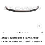 Nieuwe Carbon Front Lip BMW G26 4 serie gran coupe en bmw i4, Auto-onderdelen, Carrosserie en Plaatwerk, Voor, Nieuw, Ophalen of Verzenden
