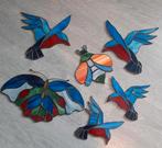 Glas in lood ijsvogel 
vogel raamdecoratie ., Ophalen of Verzenden