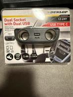 Dunlop autolader 12-24V Usb en type C Nieuw!, Ophalen of Verzenden, Nieuw