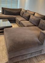 Luxe Velours Loungebank, Huis en Inrichting, Banken | Bankstellen, Ophalen, Gebruikt, Hoekbank, 300 cm of meer