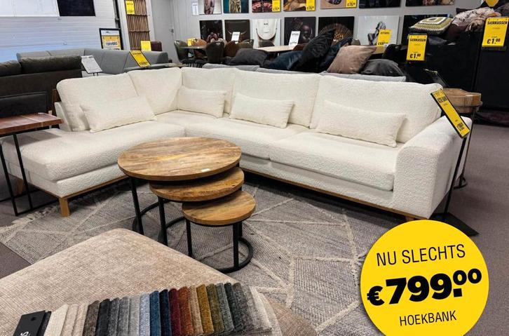 Teddy Hoekbank - Nu €799!, Huis en Inrichting, Banken | Complete zithoeken, Ophalen of Verzenden
