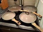 Pannen van Daniél Courtier 4 stuks keramische koekenpannen, Huis en Inrichting, Keuken | Potten en Pannen, Aluminium, Pannenset