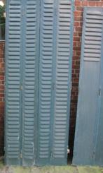 Groene ijzeren shutters / luiken, midden scharnierend 198,5h, Antiek en Kunst, Ophalen