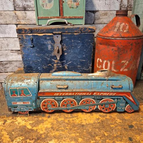 Antieke blikken trein, Antiek en Kunst, Antiek | Speelgoed, Ophalen of Verzenden