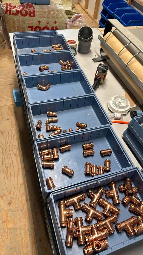 Viega profipress koppelingen koper, Doe-het-zelf en Verbouw, Overige Doe-het-zelf en Verbouw, Zo goed als nieuw, Ophalen