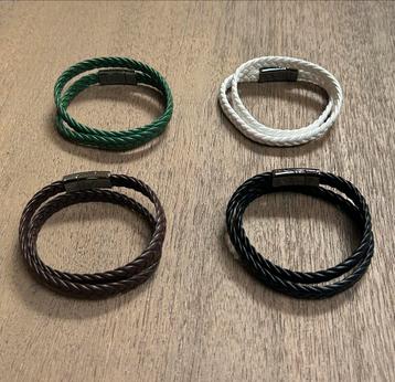 Unisex Gevlochten PU Leren Armband – Magnetische Sluiting beschikbaar voor biedingen