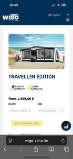 Voortent Wigo Traveller  Edition Mt 8 omloop 946-980, Ophalen of Verzenden, Zo goed als nieuw