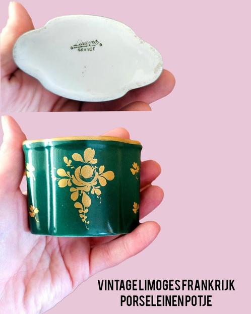 Vintage Limoges Frankrijk porseleinen potje, Antiek en Kunst, Antiek | Porselein, Ophalen of Verzenden
