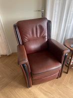 Twee fauteuils - gratis af te halen, Ophalen of Verzenden, Gebruikt, Leer, 75 tot 100 cm