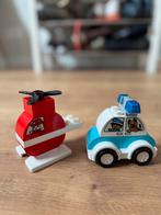 LEGO DUPLO Brandweerhelikopter en politiewagen 10957, Ophalen of Verzenden, Zo goed als nieuw, Complete set, Duplo