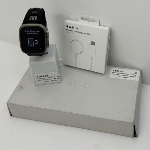 Apple Watch Ultra 2 GPS + Cellular | Accu 100% | In doos | M, Sieraden, Tassen en Uiterlijk, Overige Accessoires, Zo goed als nieuw