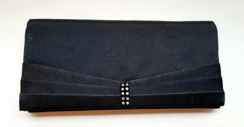 Zwart fluwelen vintage handtas met strass, Sieraden, Tassen en Uiterlijk, Tassen | Damestassen, Zo goed als nieuw, Handtas, Zwart