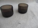 Iittala Kastelhelmi (2x) en Nappi (3x) waxinelichthouders, Overige materialen, Gebruikt, Bruin, Ophalen of Verzenden