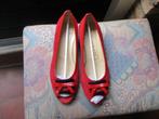 mj/BRUNATE/schoenen/open teen/ maat 38 /rood leder, Verzenden, Instappers, Zo goed als nieuw, BRUNATE